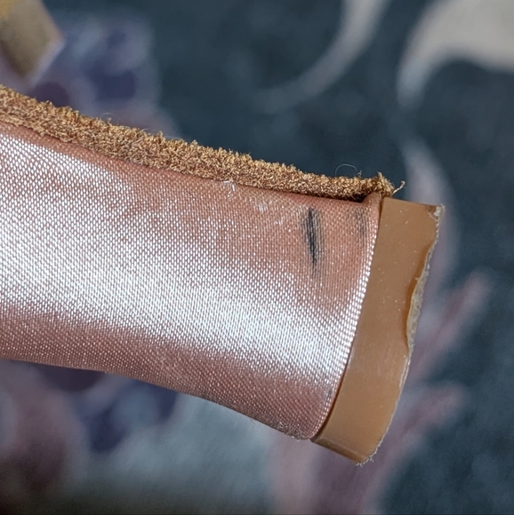 Peach Satin Dance Heels - Picture 7 of 9